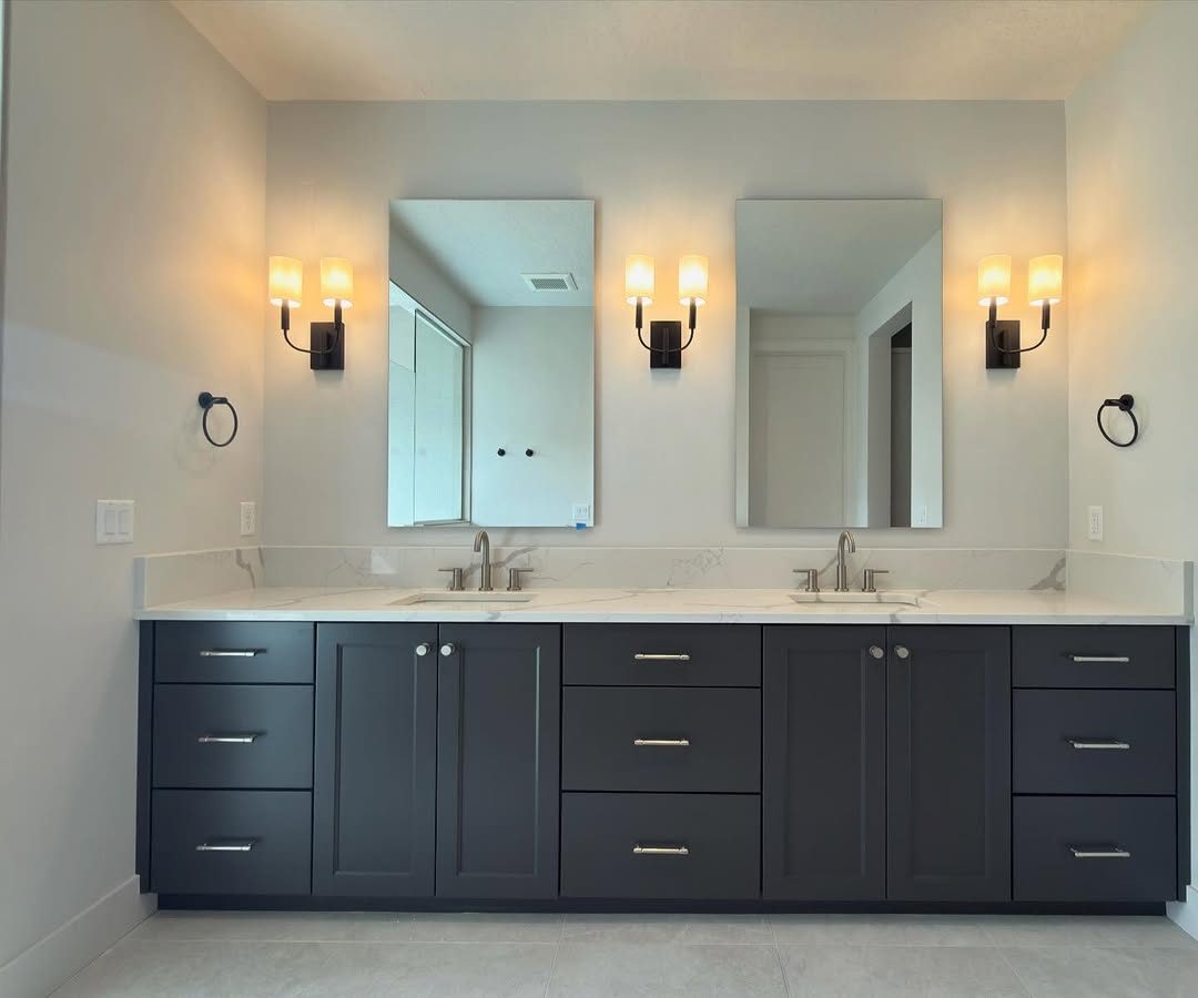 Primary bath double vanity Naples